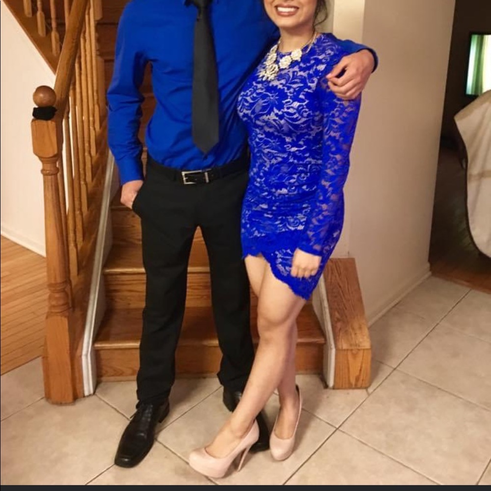 Royal blue Lacey dress